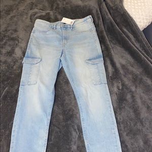 Size 8 light blue denim trousers